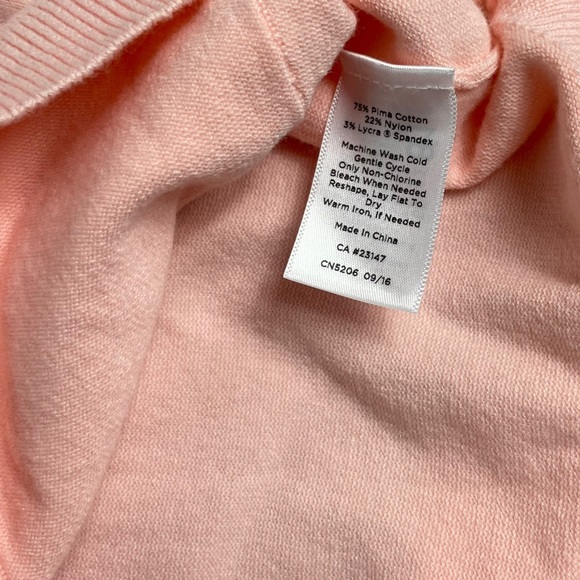 Talbots Pima Cotton Pink Button Up with Pockets Cardigan Sweater Small - Picture 6 of 7